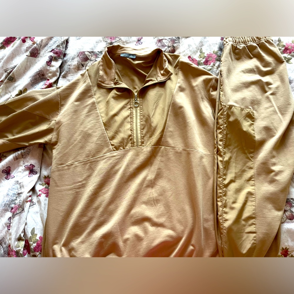 Milky Brown Suit(Top+pants)